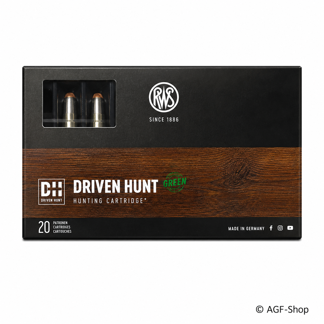 RWS Driven Hunt .308 Win. 10.7 g 165 grs bleifreie Drückjagdmunition 20 Stück